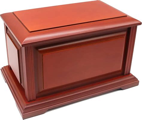 wooden urn box with metal plack|wooden urn for adult.